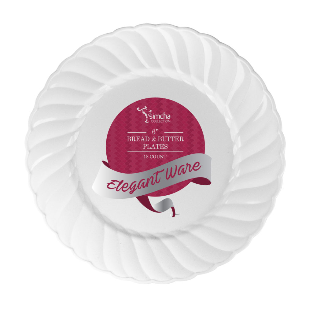 Elegant Ware Collection White 6" Plates