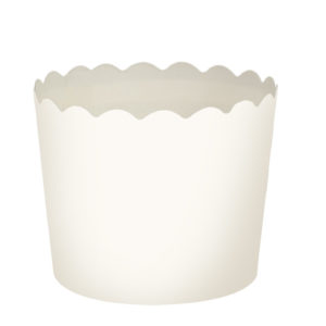 Scalloped White Baking Cups (Kosher for Passover)