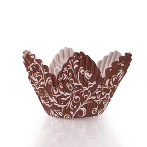 Petal Baking Cup Brown Background
