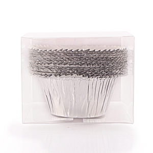 Alternative view of Ruffle Baking Cup Silver Foil (Kosher for Passover)