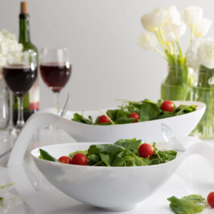 Alternative view of Spoon Shaped Salad Bowl White