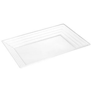 Clear Leveled Rectangle Trays