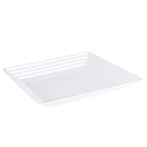 White Leveled Square Trays