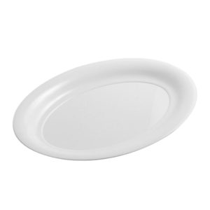 Oval Serving Tray White