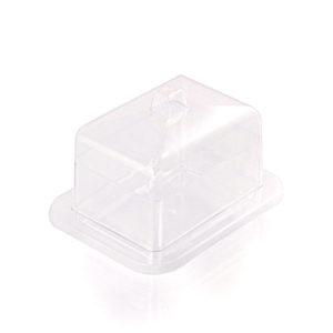 MiniWare Square Plate w/ Lid Clear 2.75" x 3.5"