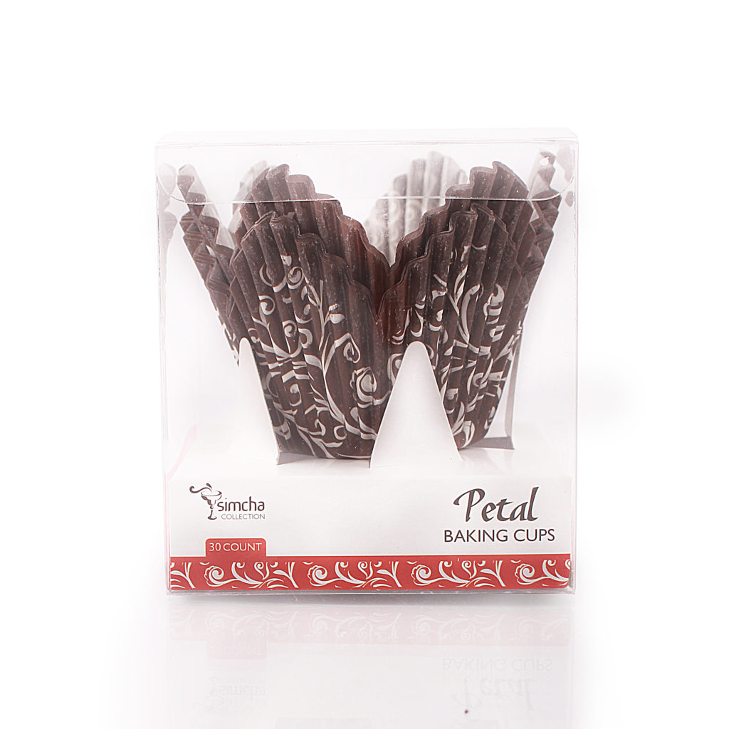 Petal Baking Cup Brown Background (30 Count) - Image 2