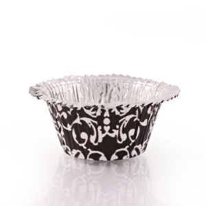 Ruffle Baking Cup Black Design