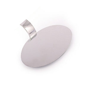 MiniWare Flat Oval Plates Silver