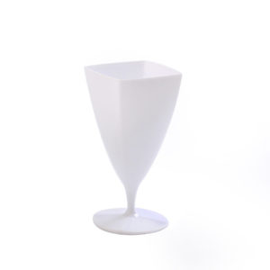 MiniWare Square White Cup On Stem