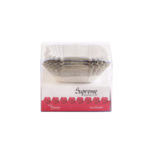 Alternative view of Supreme Baking Cups Square Gold Stripe