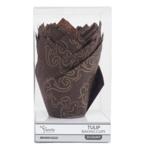 Alternative view of Tulip Baking Cups Brown/Gold
