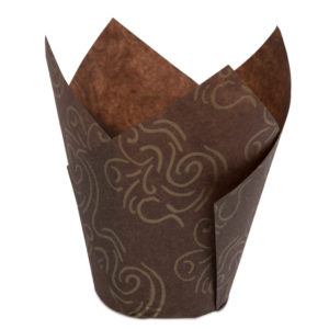 Tulip Baking Cups Brown/Gold