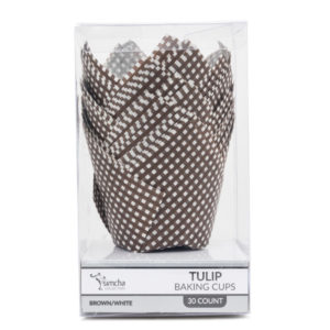 Alternative view of Tulip Baking Cups Brown/White
