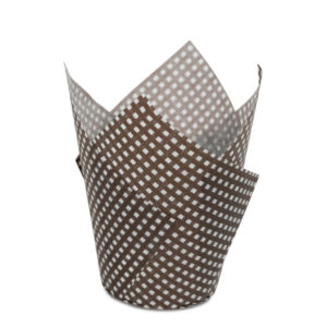 Tulip Baking Cups Brown/White