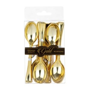 Alternative view of MiniWare 4" Gold Spoons