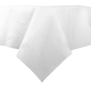 3 Ply White Paper/Plastic Tablecover 54" x 108"