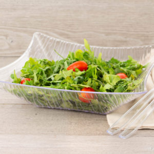 Alternative view of Textured Salad Bowl Square Clear (1 Count)