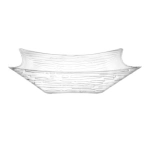 Textured Salad Bowl Square Clear (1 Count)