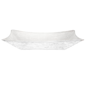 Textured Salad Bowl Rectangle Clear (1 Count)