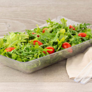 Alternative view of Textured Salad Bowl Rectangle Clear (1 Count)