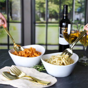 Alternative view of Gold Serving 2 Spoons and 2 Forks 36/4CT