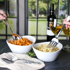 Alternative view of Silver Serving 2 Spoons and 2 Forks 36/4CT