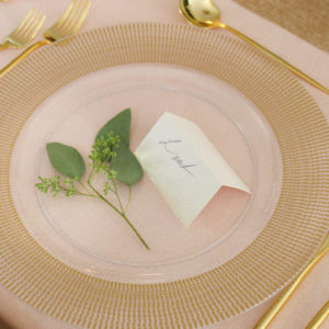 Alternative view of Gold Textured Chargers 13"