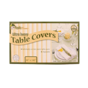 Clear Ultra Heavy Duty Tablecloths 66x140 - 12ct