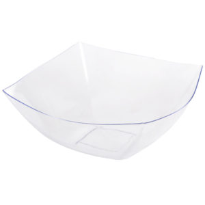 Square Fancy Clear Serving Bowl
