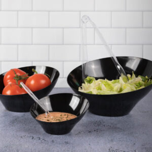 Alternative view of Angled Bowls Black