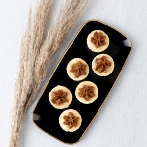 Alternative view of Organic Black Gold Rim Tray Rectangle 10.6"