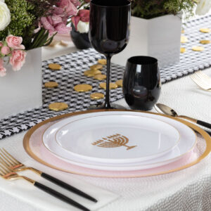 Alternative view of Chanukah Glitter Plates Collection White