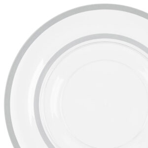 Contrast Collection Clear Silver Rim