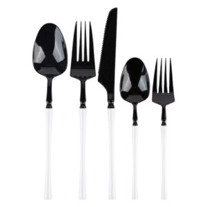 Infinity Flatware Black/White