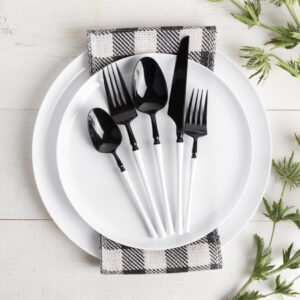 Alternative view of Infinity Flatware Black/White