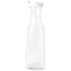 Square Pitcher With White Lid 54oz