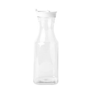 Square Pitcher With White Lid 34oz