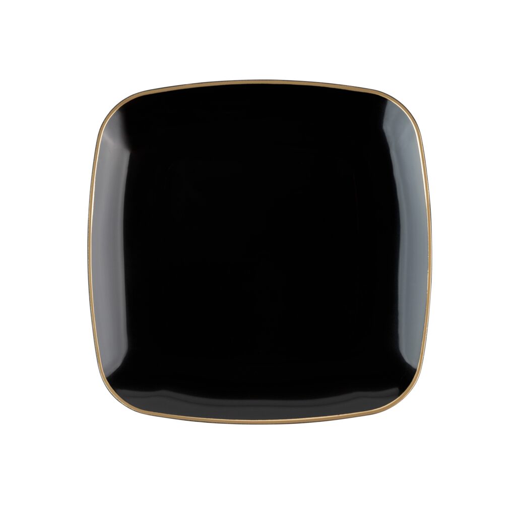 Organic Square Black/Gold Rim - EZ Party USA