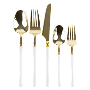 Infinity Flatware White/Gold