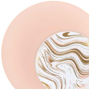Curve Dinnerware White/Gold/Pink