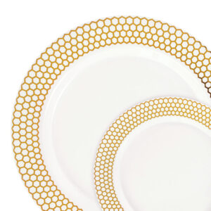 Honeycomb White/Gold
