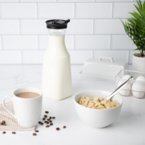 Alternative view of Square Pitcher With Black Lid 34oz