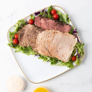 Alternative view of Organic White Gold Rim Square Tray 14"