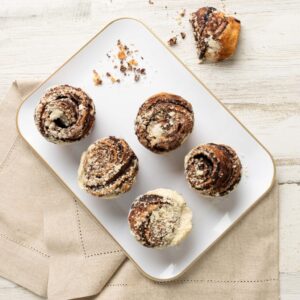 Alternative view of Organic White/Gold Rim Tray 8" x 11"