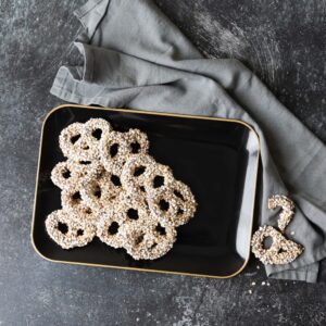 Alternative view of Organic Black/Gold Rim Tray 8" x 11"