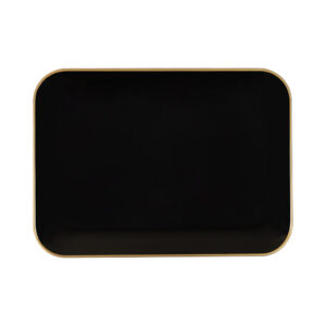 Organic Black/Gold Rim Tray 8" x 11"