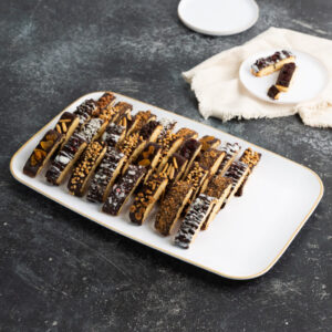 Alternative view of Organic White/Gold Rim Trays 18" x 11"