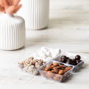 Alternative view of MiniWare Clear 4 Section Dish 6" x 6"