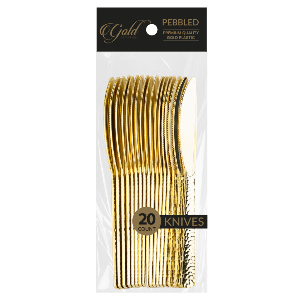 Pebble Gold Knives (20 Count)