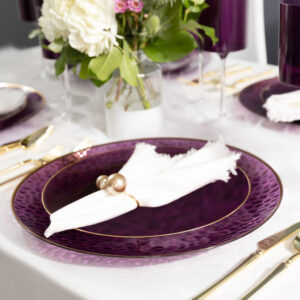 Alternative view of Chargers 13" Hammered Purple Gold Rim (4 Count)